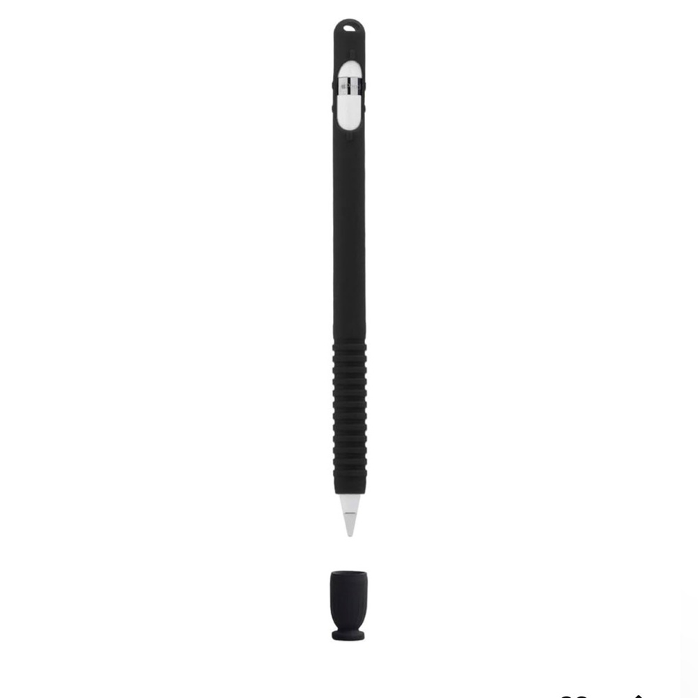Apple Pencil 1st Gen. Cover Case Sleeve Grip with Protective Nib Cover, Black